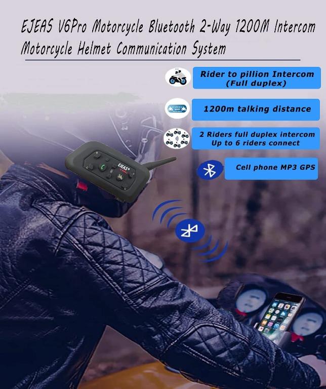 [C5420] Helmet Communication System,V6 Pro Motorcycle