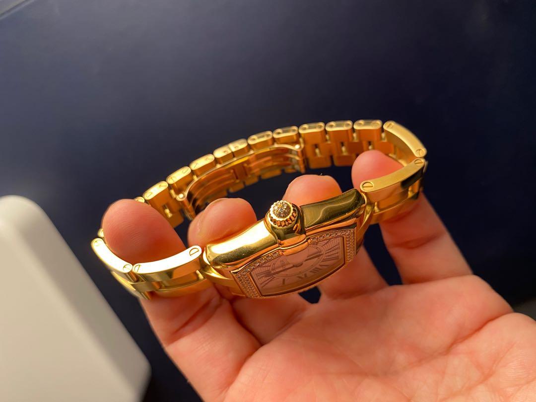 Cartier Roadster gold with Diamond bezel Luxury Watches on Carousell