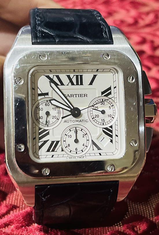 Cartier santos 100 xl chronograph price outlet
