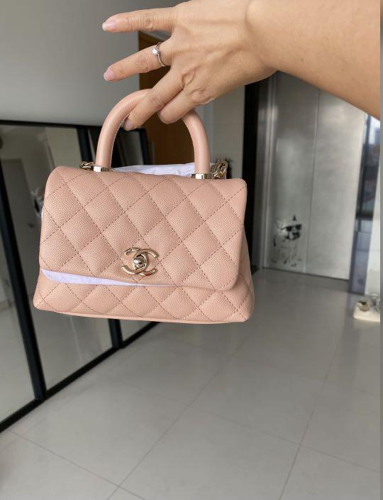 Chanel extra mini coco handle in light pink (Brand new)