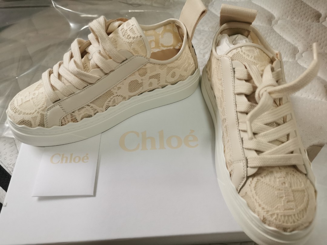 Chloé White & Purple Nama Sneakers for Women