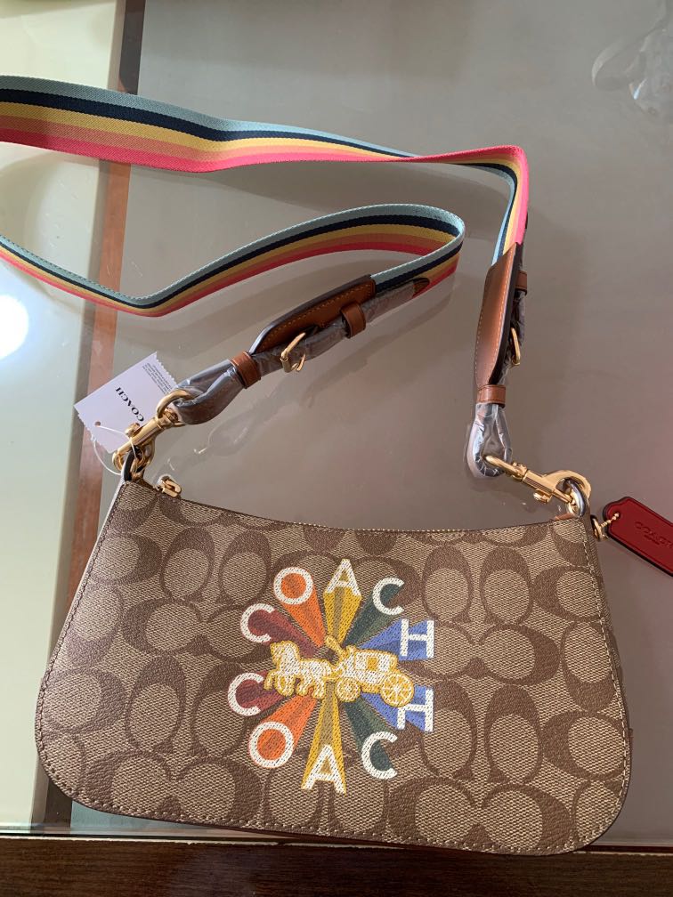 coach rainbow sling bag