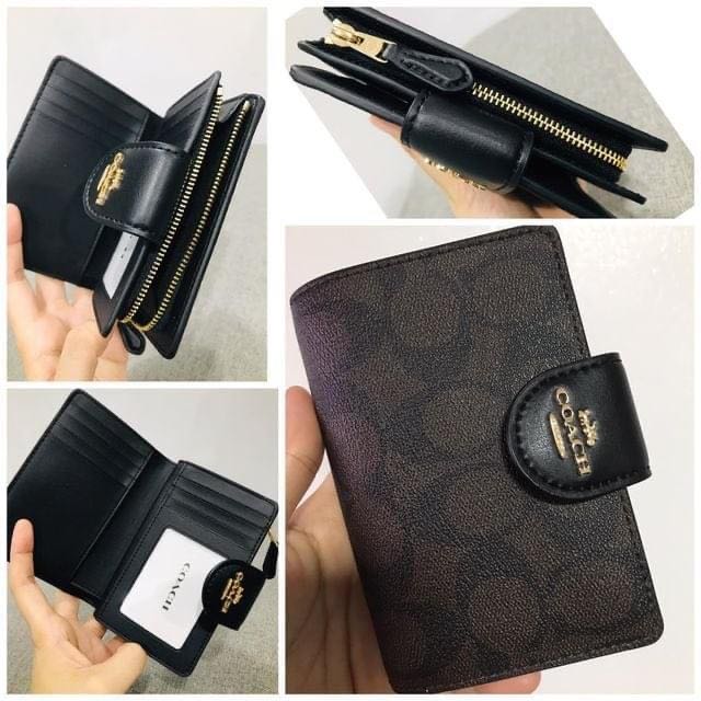 coach bifold wallet women's