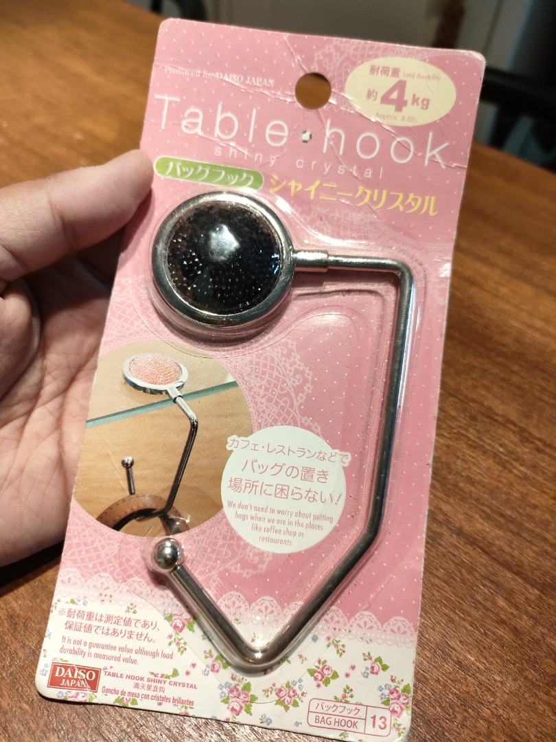 Daiso Table Hook for Bag, Women's Fashion, Bags & Wallets, Wallets