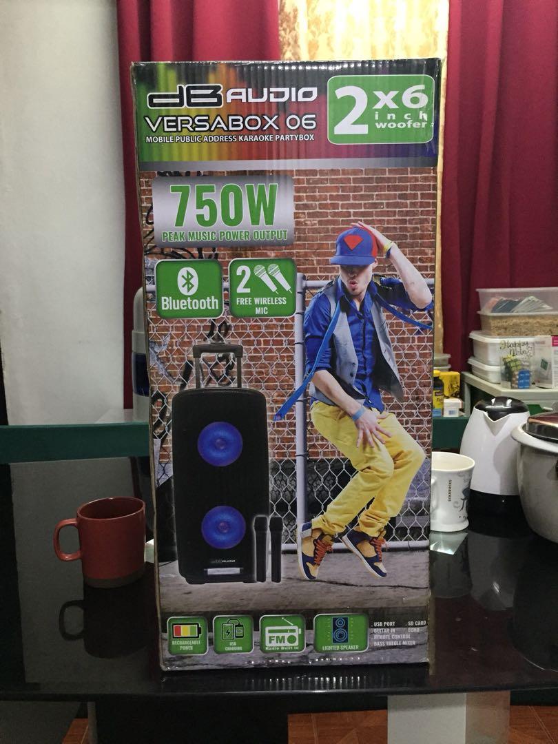 dB Audio Versabox 06 (Category: Soundbars, Speakers & Amplifiers) located in Quezon City. Submitted by johnmaverickborjacoy (Listing ID 1145397062, Image 2). Description: Good For Indoors and Outdoors SuperB Sounds! Speaker Can Be Used On Amplifiers Rechargeable Speaker Battery Operated Wireless Mics Complete Set With Lots of Functions! Opened For Testing (New) P4,500 Slight Negotiable (Mura Na) West Fairview Area .