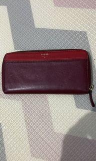 Dompet fossil maroon