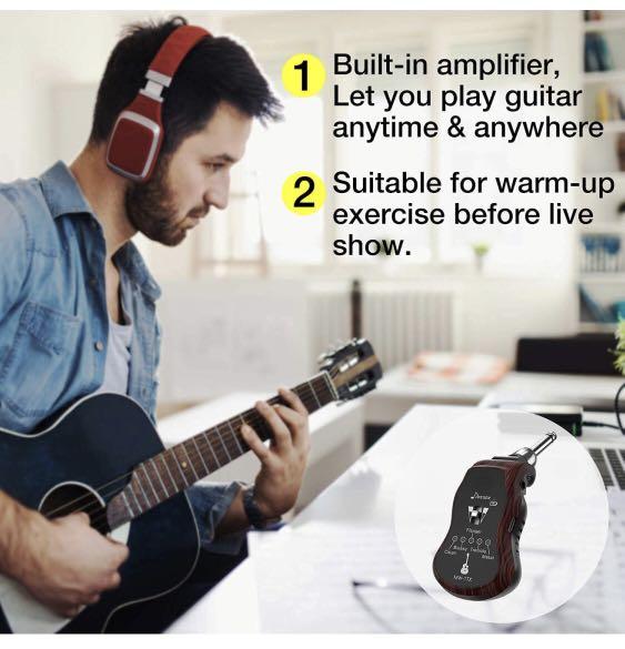 Donner 2.4Ghz Wireless Guitar System, UHF Guitar Transmitter Receiver