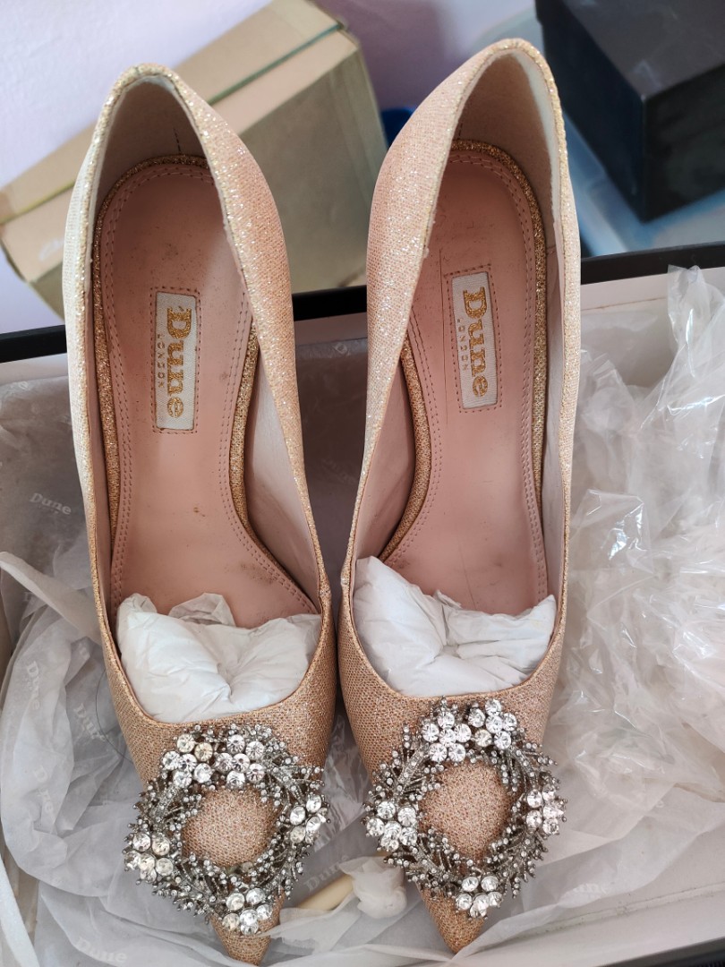 Dune London Gold Wedding Heels