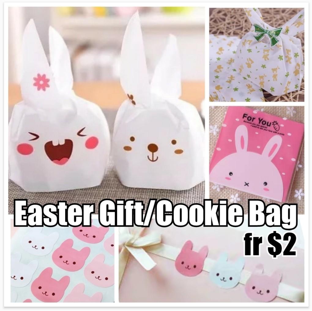 20x Gift Bags Cute rabbit Treat Lollies Bag Macaron Cookie Easter DIY 