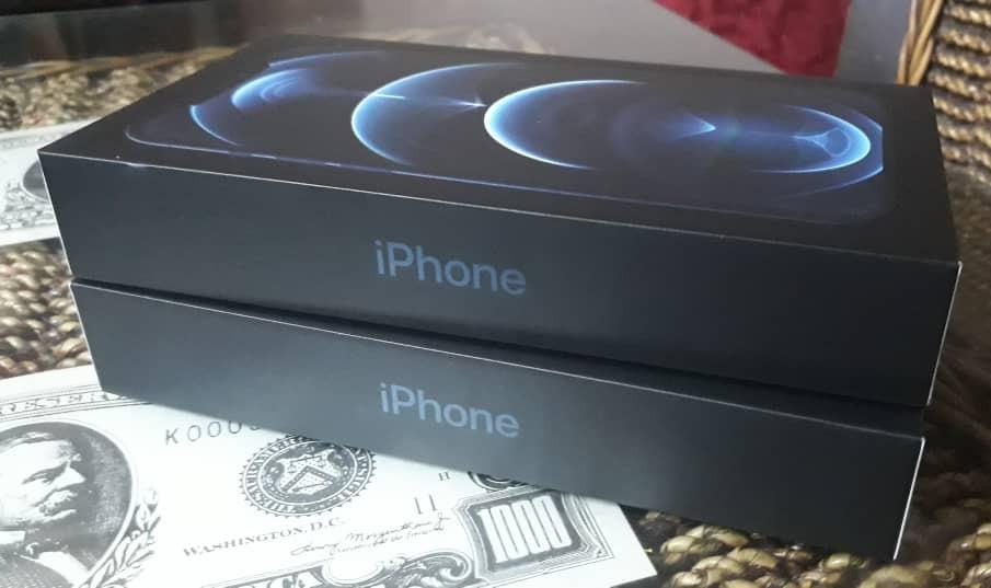 EMPTY BOX IPHONE 12 PRO MAX PACIFIC BLUE 128GB, Mobile Phones