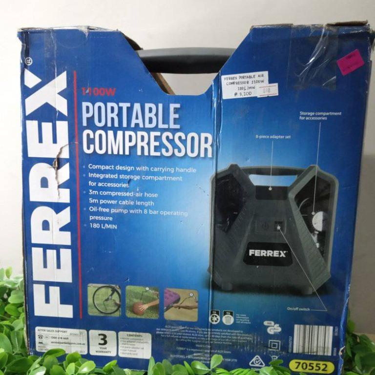 Ferrex 1100w outlet portable air compressor