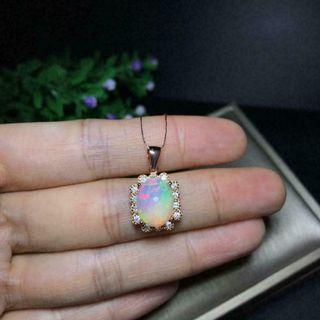 Fire opal pendant