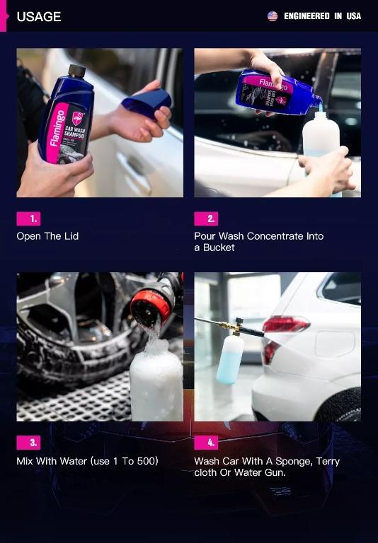 Skywheel Car Accessories BH - Flamingo Car Wash Shampoo #Flamingo  #Available Now