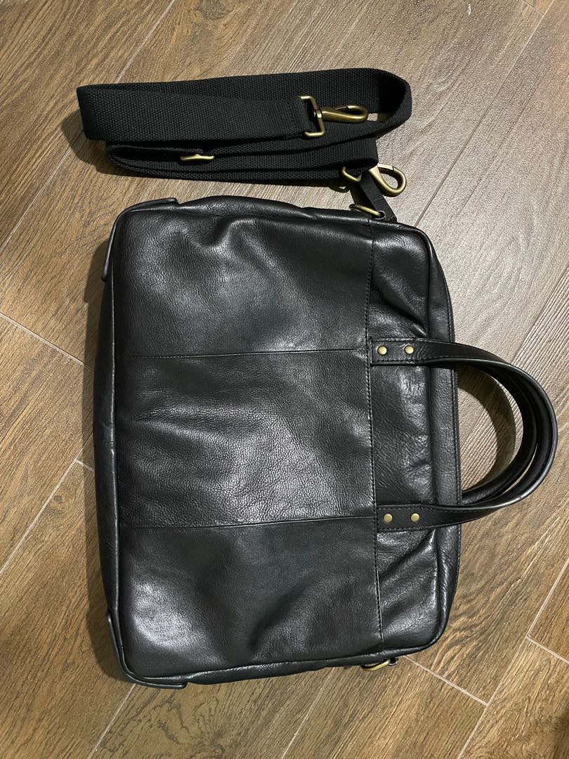 Fossil leather work bag, Men's Fashion 