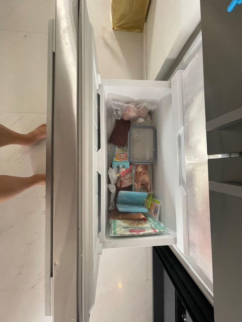 Freestanding French Door Refrigerator Freezer, 79cm, 519L, Ice & Water