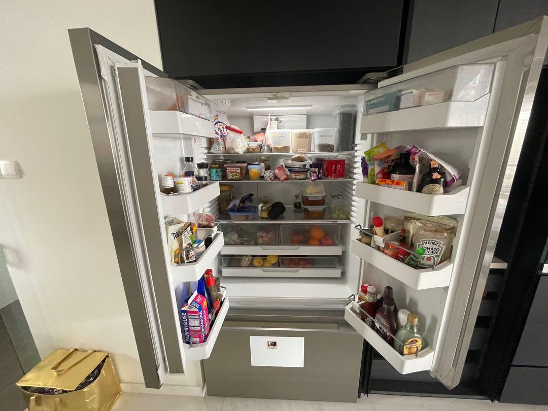 Freestanding French Door Refrigerator Freezer, 79cm, 519L, Ice & Water