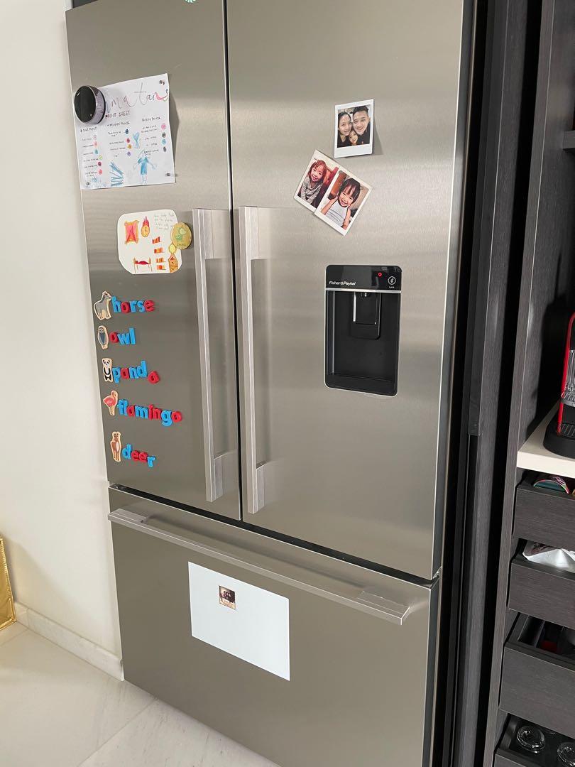 Freestanding French Door Refrigerator Freezer, 79cm, 519L, Ice & Water