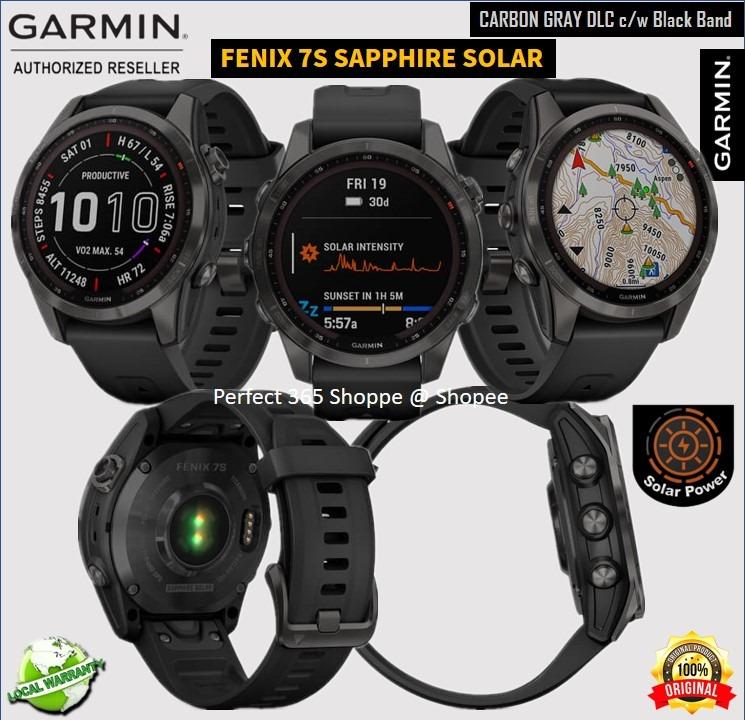Garmin fenix 7S Pro Sapphire Solar Smartwatch - 42mm, Carbon Gray