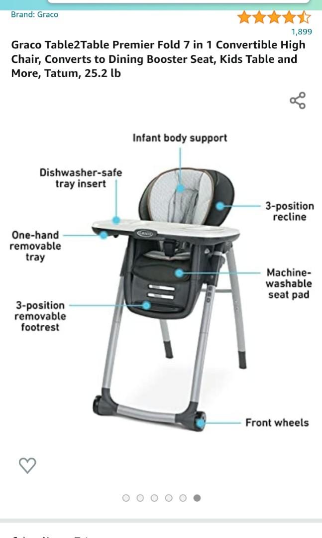 Graco Table2Table Premier Fold 7 in 1 Convertible High Chair