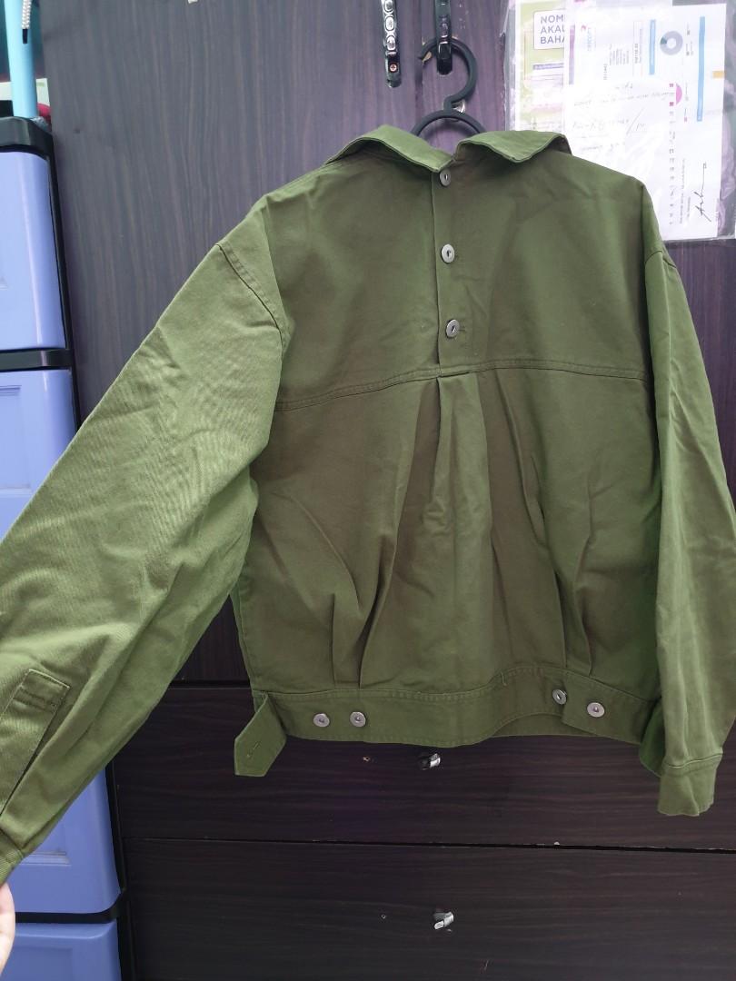 Green Army Jeans Jacket, Women's Fashion, Coats, Jackets and Outerwear