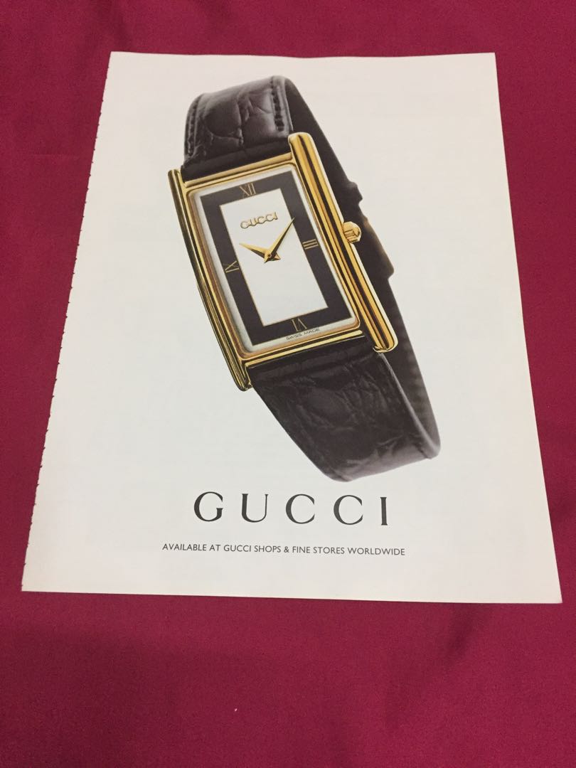 GUCCI 1995 Watch Ad Advertisement 