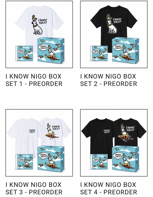 I KNOW NIGO BOX SET Bird/Dog Black Tee L-