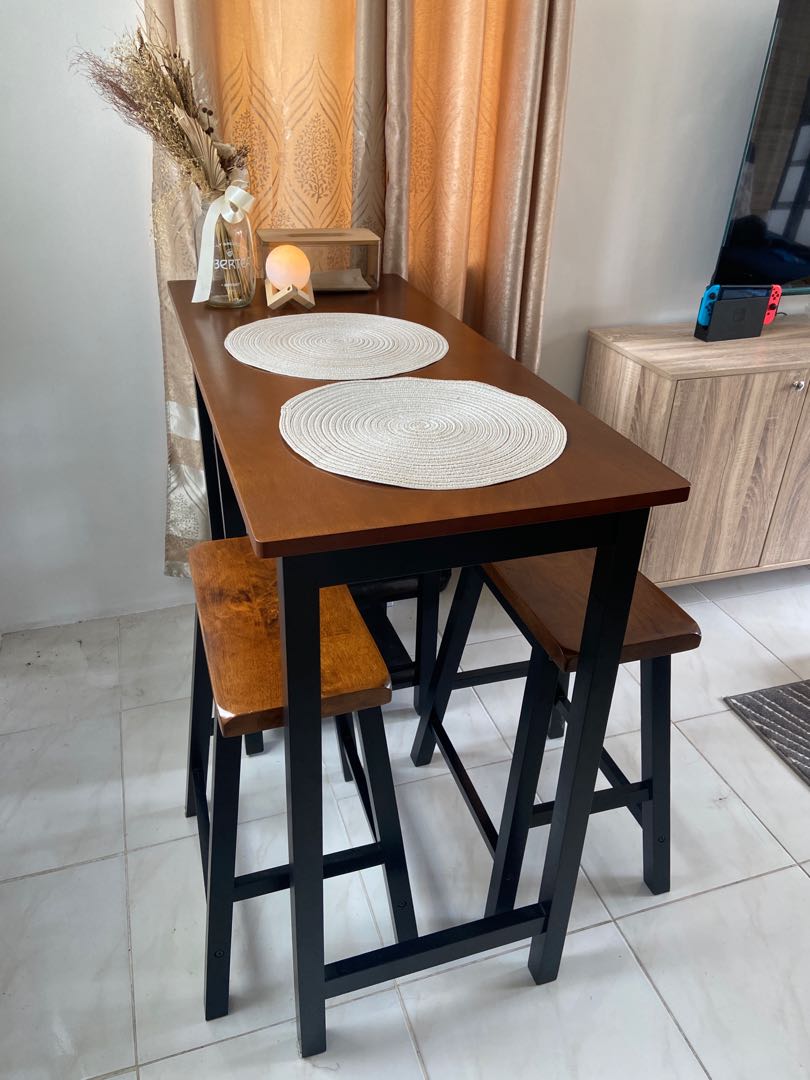 Industial Minimalist High Table and High Chair Space Saving