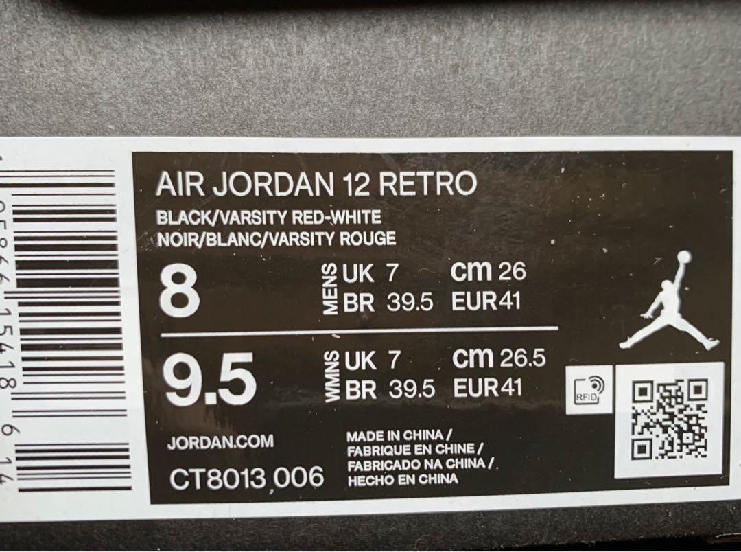 size 3 jordan 12