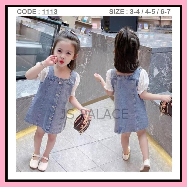 Kids jeans frock discount