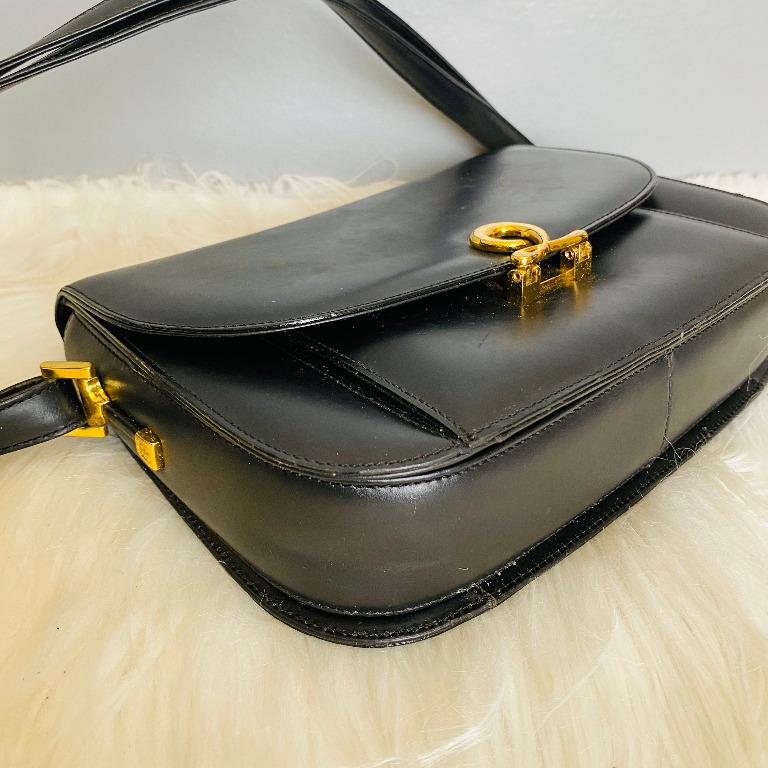 Louis Quatorze, Bags, Vintage Classic Black Leather Shoulder Bag By Louis  Quatorze Made In Spain