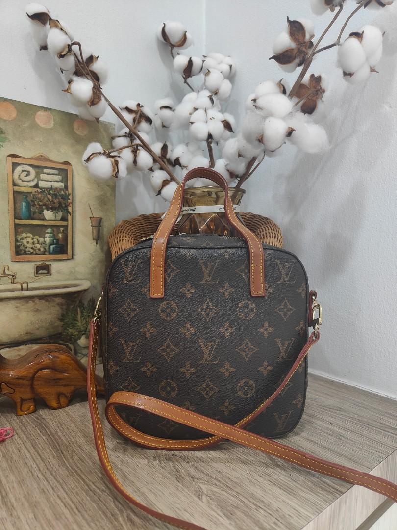 Vanity cloth bowling bag Louis Vuitton Brown in Cloth  13764795