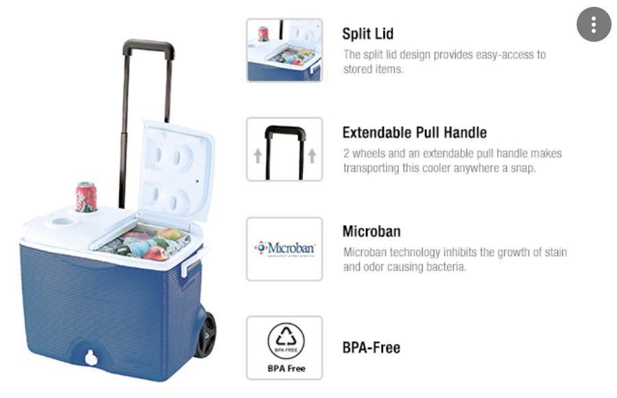 Made in USA! Rubbermaid Large 45qt / 42. L Cooler Box / Ice Chest with