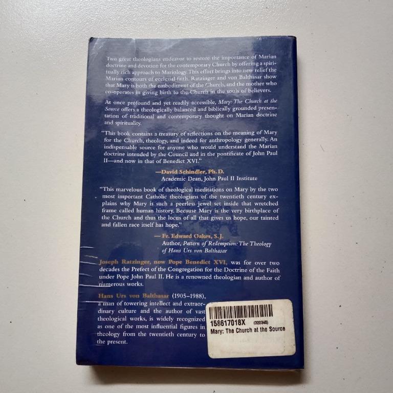 Mary The Church at the Source (Category: Religion Books) located in Mandaluyong City. Submitted by settereels (Listing ID 1145280298, Image 2). Description: Title: Mary. The Church at the Source Author: Joseph Cardinal Ratzinger Paperback Meet up: Around Mandaluyong Payment done through GCASH. Delivery through J&T..