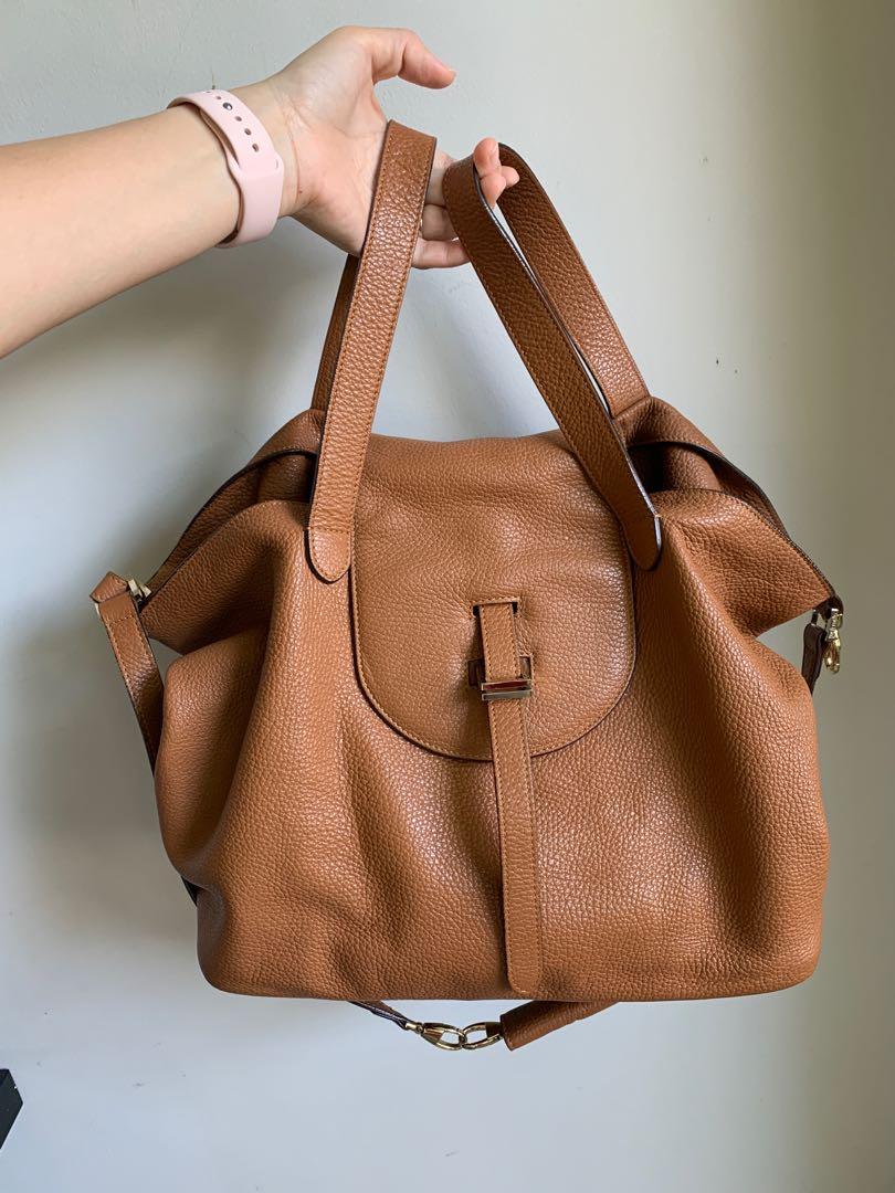 Leather handbag Meli Melo Brown in Leather - 20154213