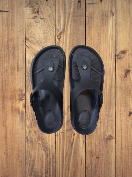 Mens top black sandals