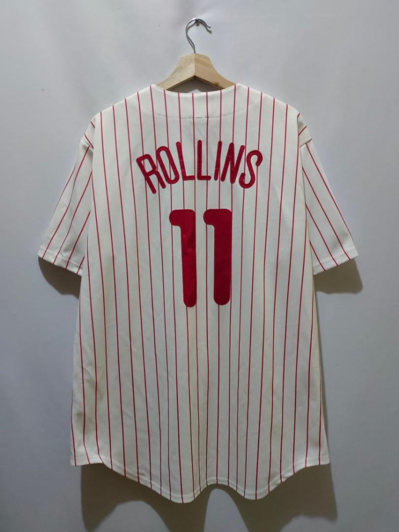 Vintage PHILLIES Philadelphia Rollins 11 Jersey Majestic 