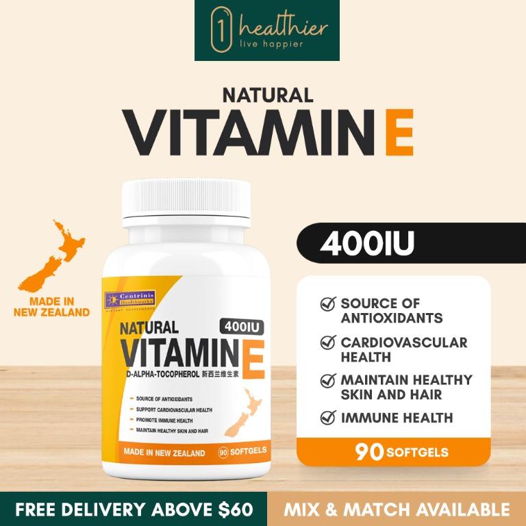 Vitamin E Softgels Vitamin E Supplement Vitamin E 400 IU, 52 OFF