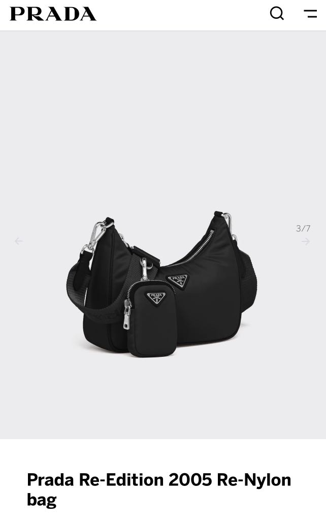 Black Prada Re-edition 2005 Re-nylon Mini Bag