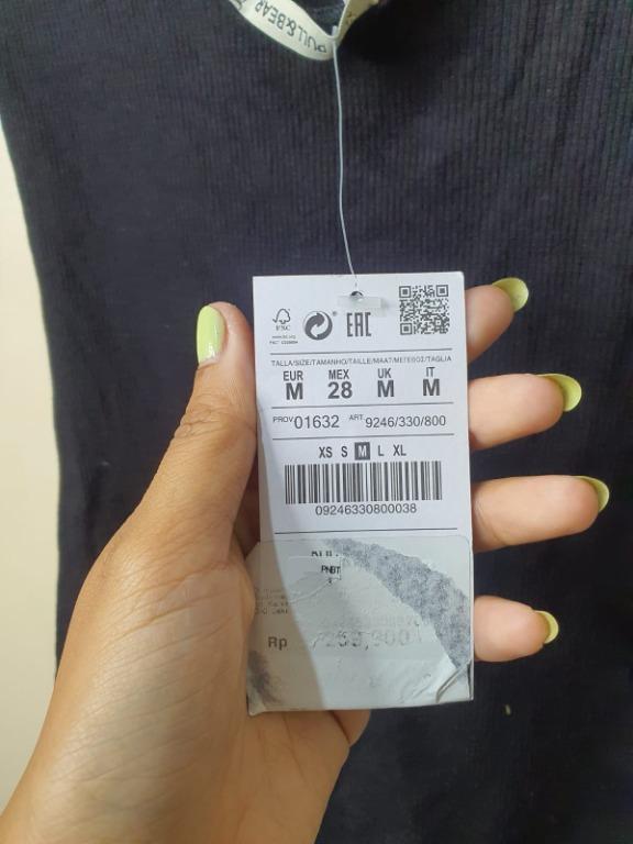 PULL & BEAR BLACK RIBBED BODYSUIT