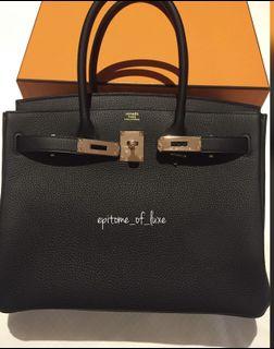 Hermes ostrich black birkin 30, Luxury, Bags & Wallets on Carousell
