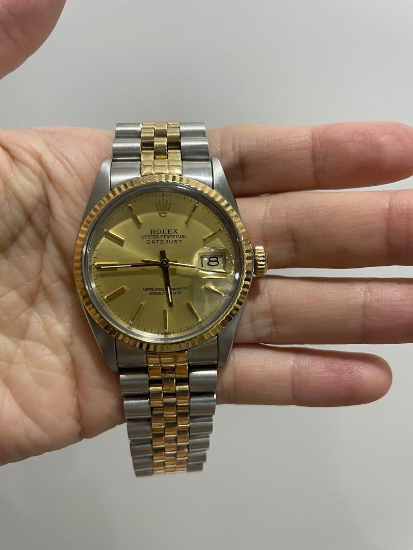 Rolex men's two tone oyster perpetual Datejust, Luxury, Watches on Carousell