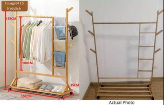 SALE NOW - Bamboo Wood Hanger Rack & Hanger Stand for Clothes, T Shirt, Jacket, Pants