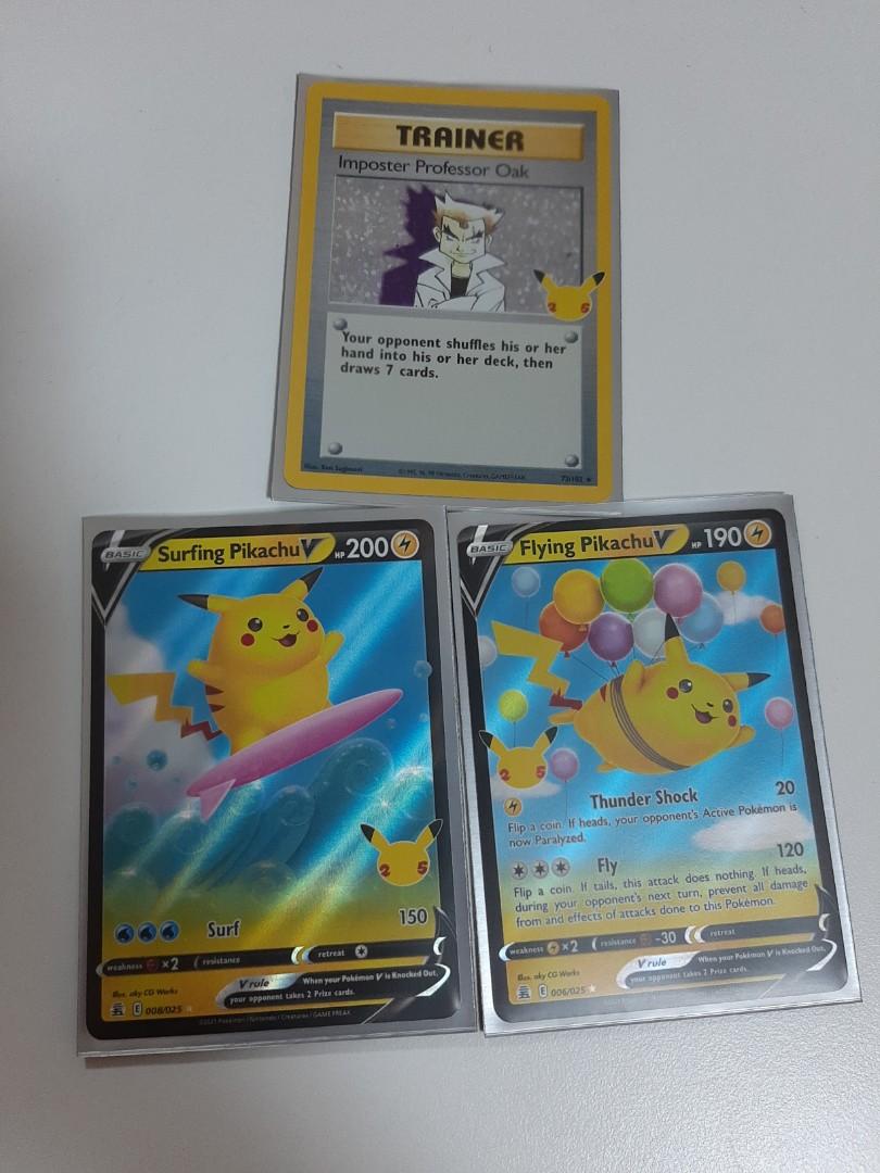 Pikachu Ultra Rare Card Lot - x6 Pokemon Card Set - Pikachu V - Flying  Pikachu V - Surfing Pikachu V