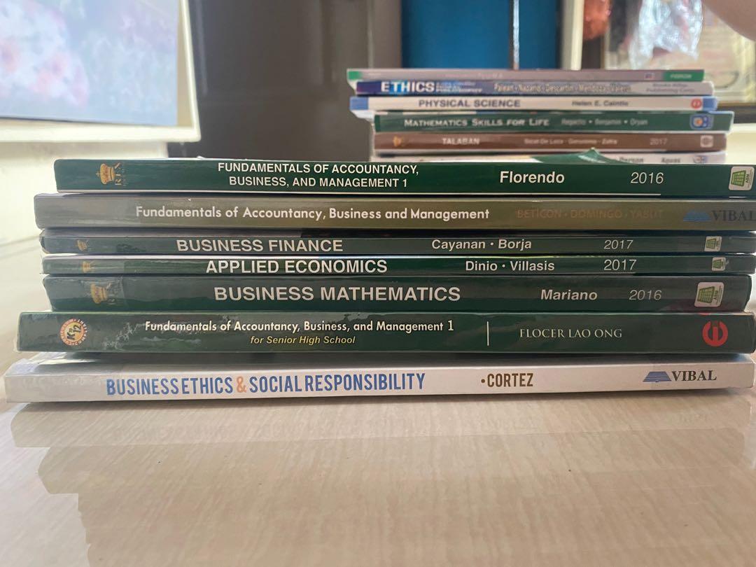 SHS Books (ABM) (Category: Textbooks) located in Lucena. Submitted by declutteringgabe (Listing ID 1145389718, Image 3). Description: Preloved books for SHS (UST) -All are still in good condition -Can be sold individually or bundle -Message me for pricing -PM for inquiries/ interest.