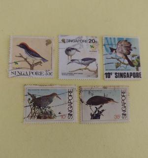 Singapore : Birds ( used 5 v )