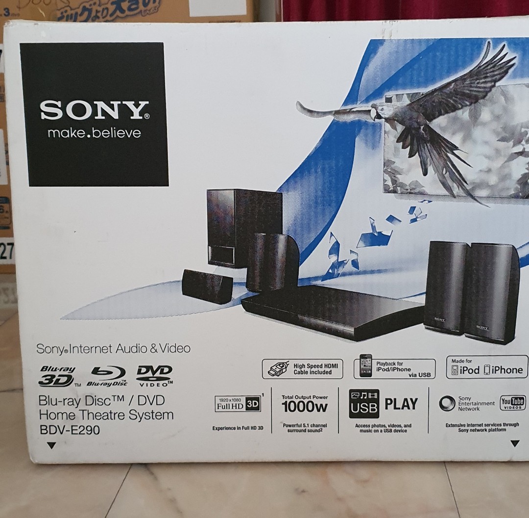 Sony Bluray Disc/DVD Home Theatre System Model BDVE290, TV & Home