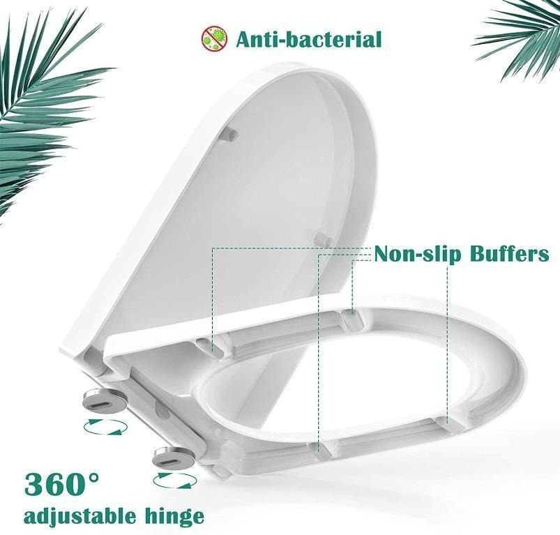 STOREMIC Toilet Seat Soft Close, Toilet Seat White with Quick Release