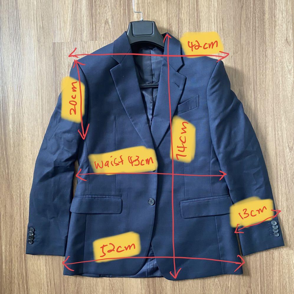 Tailored Suit in Pure Navy Wool, Men's Fashion, Tops & Sets, Sets