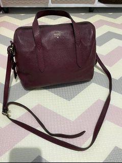 Tas fossil sydney satchel maroon