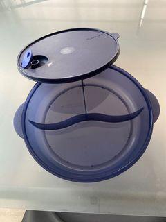 Tupperware Divided Microwaveable Round Crystalwave Plus Divided Dish with  Vent